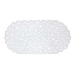 Πατάκι Μπανιέρας Αντιολισθητικό ECO 68x35cm Pvc Λευκό Estia