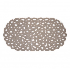 Πατάκι Μπανιέρας Αντιολισθητικό ECO 68x35cm Pvc Taupe Estia