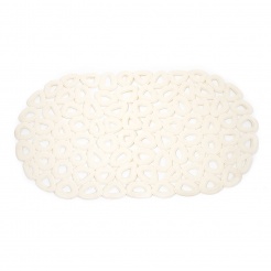 Πατάκι Μπανιέρας Αντιολισθητικό ECO 68x35cm Pvc Μπεζ Estia