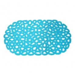 Πατάκι Μπανιέρας Αντιολισθητικό ECO 68x35cm Pvc Μπλε Estia