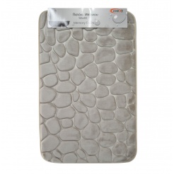 Πατάκι Μπάνιου 50x80 Μπεζ Memory Foam Με SBR Ankor