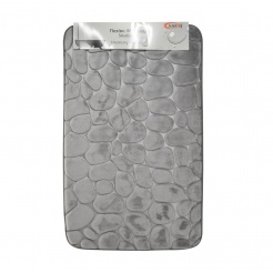 Πατάκι Μπάνιου 50x80 Γκρι Memory Foam Με SBR Ankor