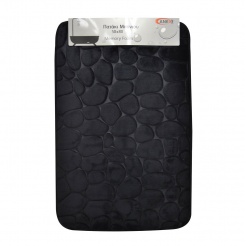 Πατάκι Μπάνιου 50x80 Μαύρο Memory Foam Με SBR Ankor