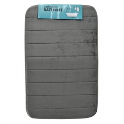 Πατάκι Μπάνιου Memory Foam Γκρι Με Pvc 50x80εκ Ankor