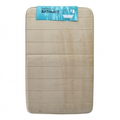 Πατάκι Μπάνιου Memory Foam Μπεζ Με Pvc 50x80εκ Ankor