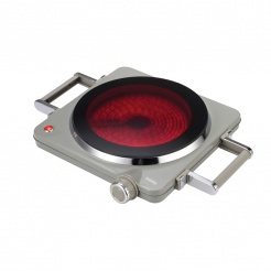 Κεραμική Εστία Μονή 22cm 1500W Γκρι Hobby