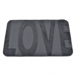 Πατάκι Μπάνιου Memory Foam Γκρί LOVE Με Sbr 50x80εκ.Ankor