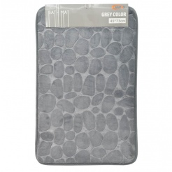 Πατάκι Μπάνιου Memory Foam Γκρι Με Pvc 45x73εκ.Ankor