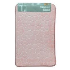 Πατάκι Μπάνιου Memory Foam Ροζ Με PVC 45x73εκ.Ankor