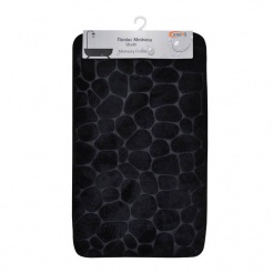 Πατάκι Μπάνιου Memory Foam Μαύρο Με Pvc 50x80εκ.Ankor