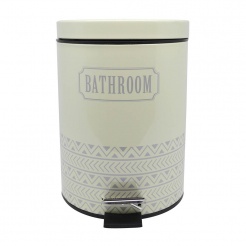 Καλάθι Μπάνιου 5Lt Inox Μπεζ Bathroom Ankor