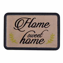 Ποδόμακτρο Μπεζ Μοκέτα Home Sweet Home Με Καουτσούκ Πλάτη 40X60Εκ.Ankor
