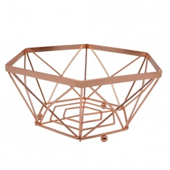Φρουτιέρα Μεταλλική Rose Gold 20,8X24,5X12Εκ. Ankor