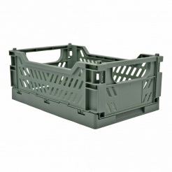 Καλάθι Πλαστικό Αναδιπλούμενο 12Lt Χακί 34X24,8X14,7Εκ. Ankor