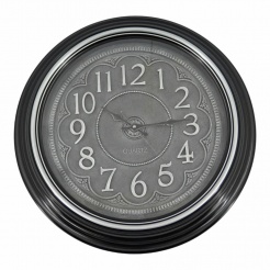 Ρολόι Τοίχου Μαύρο Ασημί 50,5X5,2Εκ.Ankor 